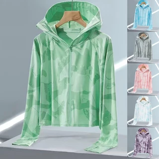 ⭐Yafexbag⭐Women's Ice Silk Jacket with Hood Sun Protection Breathable Summer Coat⭐Brand New