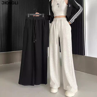 JIONGLI quần ống rộng Quần Túi Hộp Korean trendy Fashion INS WFK2430UQA 13Z240329