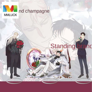 Đế Acrylic MMLUCK BL Manwha, Đế Acrylic sâm panh và hoa hồng Acrylic Hàn Quốc, Đồ trang trí dễ thương Anime BL Phim hoạt hình Anime Hàn Quốc Tấm mô hình sinh nhật