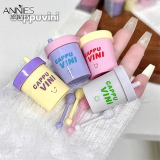 ♕ Cappuvini 3/1 Bộ 1 Bộ Cốc Trà Sữa Son Bóng Đặc Gương Bean Paste Màu Son Môi Dưỡng Ẩm Mịn Màng Dễ Lên Màu Lâu Trôi Học Sinh Nữ Trang Điểm Môi NỘI THẤT