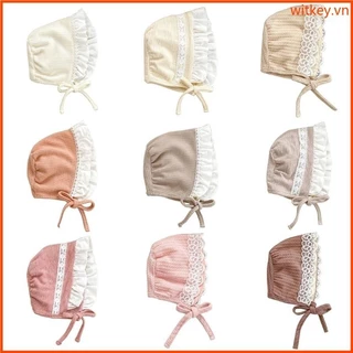 Wit Bé Gái Chống Gió Bonnet Quyến Rũ Mũ Thắt Lưng Mũ Cotton Chống Nắng