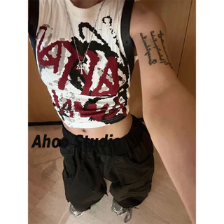 Ahoo áo phông áo thun nữ croptop baby tee Dễ thương Fashion Phong cách xu hướng WCS2430F14 11Z240315