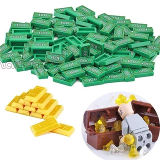 Tương thích với Lego MOC Phụ kiện cảnh quan thành phố Đồ chơi Đá quý Hộp kho báu Vật liệu Đồng xu Phụ kiện khối xây dựng