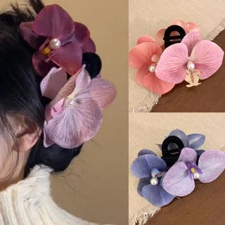 Phalaenopsis Kẹp Tóc Phụ Kiện Tóc Nữ Siêu Cổ Tích Phong Lan Nổ Kẹp Bên Kẹp Tóc Lấy Kẹp Phụ Kiện Tóc