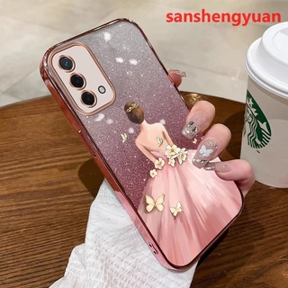 ốp lưng oppo A74 oppo a95 4g Ốp điện thoại oppo A74 oppo a95 4g có viền vàng mềm bóng trong suốt chống sốc bảo vệ SFBYNS