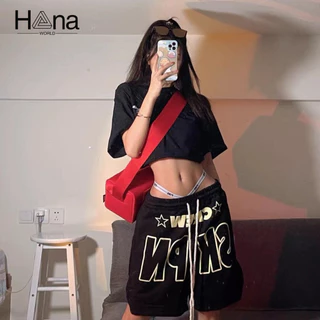 Hana quần short nữ quần đùi nữ jean trendy Độc đáo Thông thường chic WFK2430BE8 11Z240313