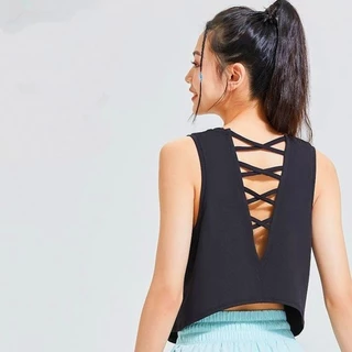 [S-l] Kejoy Yoga Mặc Thể Thao Áo Vest Đeo Chéo Rỗng Lưng Đẹp Rời Thể Thao Ngoài Trời Quần Áo Phong Cách Mới SYMD-A030