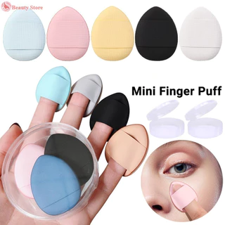 Kích Thước Mini Ngón Tay Puff Mặt Che Khuyết Điểm Nền Chi Tiết Trang Điểm Bọt Biển Puff Ướt Và Khô BB Cream Blender Thumb Air Cushion Puff Beauty Dụng Cụ Trang Điểm