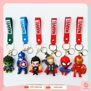 Móc khóa siêu anh hùng vũ trụ Marvel mẫu mới, nhựa PVC cao cấp