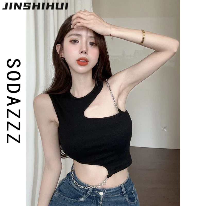 JINSHIHUI áo phông áo thun nữ croptop baby tee phổ biến Dễ thương hàn quốc Thời trang WBX2410ABW 4Z240127