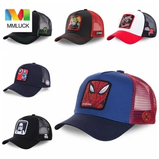 Mũ Snapback MMLUCK, Mũ Bóng Chày Hoạt Hình Marvel Hip Hop, Mũ Anime Thời Trang Bố Thoáng Khí Trucker Mũ Nam Nữ