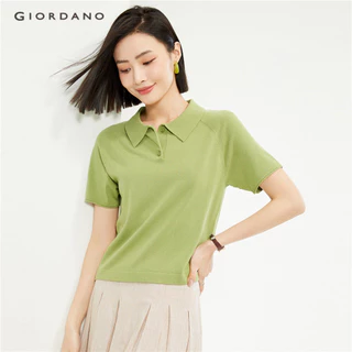 GIORDANO WOMEN Raglan sleeve solid color short sweater 05354309