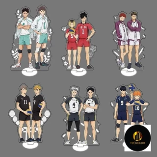 Mô hình Standee Haikyuu Hinata Shoyo Tobio Kenma Kuroo Akaashi Kotaro Kei Yaku 48 Phụ kiện trang trí để bàn góc học tập