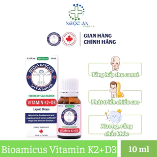 BioAmicus Vitamin D3K2MK7 10ml Giúp Bé Hấp Thu Canxi Phát Triển Chiều Cao