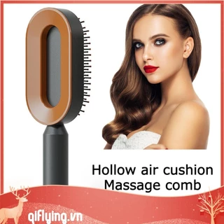 [Qiflying.vn] Lược đệm khí rỗng Máy nhắn tin da đầu Bàn chải tóc Chống rối Salon Lược xoăn