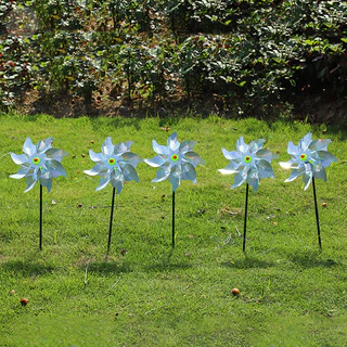 1 PC Chống Chim Đuổi Phản Quang Cối Xay Gió Chim Repeller Cối Xay Gió Bạc Pinwheels