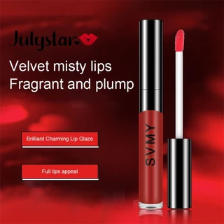 [Giao hàng nhanh 24h] SVMY Bright Charm Lip Glaze Matte Velvet Lip Mud Full White Lipstick Trang điểm Mỹ phẩm Làm mờ đường viền môi Tăng cường làn da ღ Pink Girl Bling Makeup Look