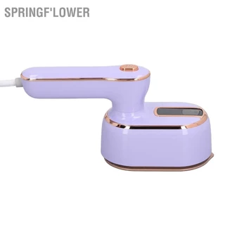 SpringF'lower Máy ủi mini cho quần áo Bàn hơi nước du lịch cầm tay xoay 180 độ với bình chứa 100ml cả sử dụng ướt và khô Màu tím