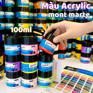 Màu Acrylic Mont Marte lọ 100ml - Màu Vẽ trên đa chất liệu