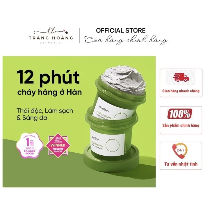 Mặt nạ đất sét đậu xanh Beplain Mung Bean 120ml