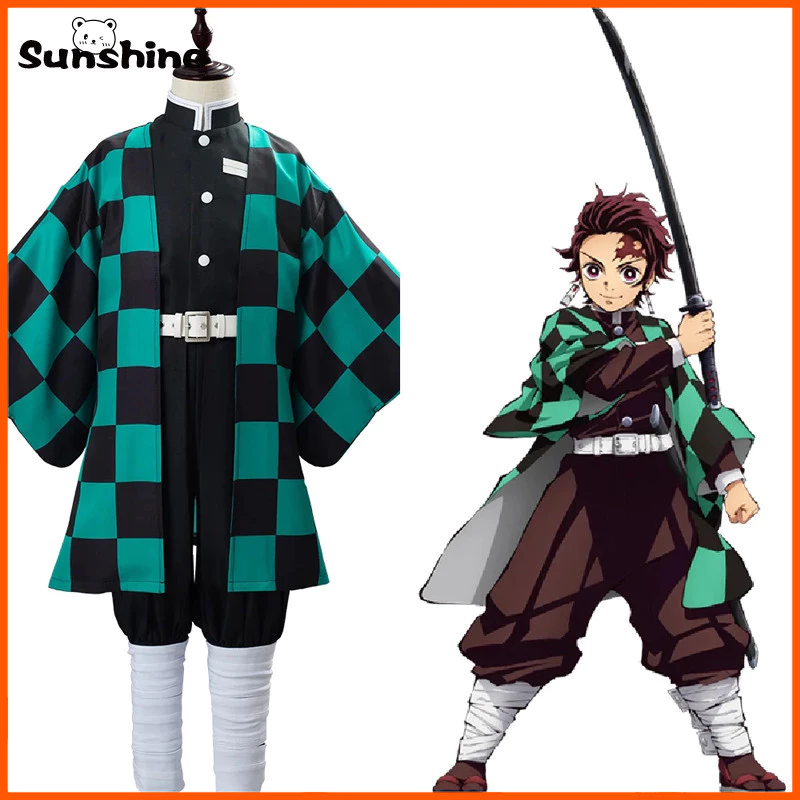 Kamado Tanjirou Trang Phục Hóa Trang Halloween Anime Cosplay Hoạt Hình Kimetsu No Yaiba Trang Phục Cho Trẻ Em Cho Người Lớn Quà Tặng