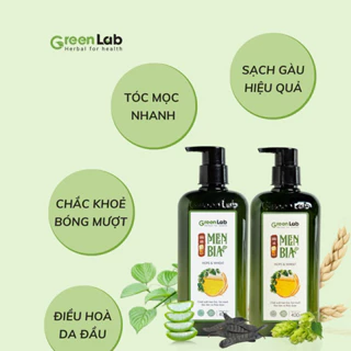 [MÃ GIẢM 20k còn 230k] Dầu gội men bia GreenLab sạch gàu ngứa, giảm rụng , giúp tóc nhanh dài - Dầu xả Men bia GreenLab