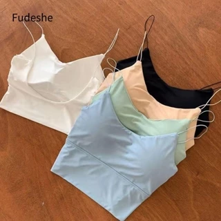 Fudeshe Croptop Hai Dây Có Mút Đệm Thoáng Khí Gợi Cảm