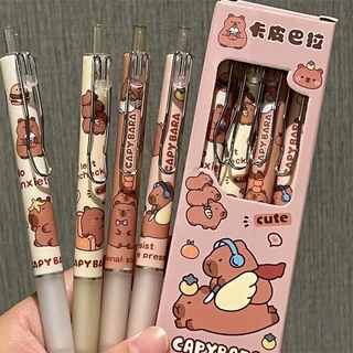 Hộp 4 bút gel 2004 Capybara Cute mực đen 0.5mm