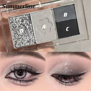 Smokey Matte Long Lanh Phấn Mắt Bảng Chống Thấm Nước Shimmer Phấn Mắt Trang Điểm Bảng Matte Mát Tông Màu Mắt Đen Sắc Tố Bảng