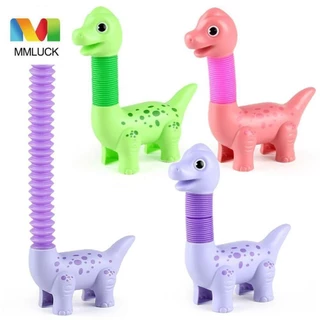 Mmluck Pop Tube Khủng Long, Đồ Chơi Ống Khủng Long Căng DIY, Kỹ Năng Học Tập Ống Hoạt Hình Khủng Long Biến Ống Kính Thiên Văn Khủng Long Kid Quà Tặng