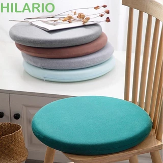 Tấm lót ghế HILARIO, Đệm ngồi tròn màu trơn dày, Đệm ngồi mềm mại có thể giặt được 30CM Trang trí nội thất