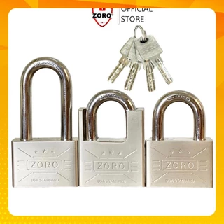 Ổ khóa ZORO 6 phân chìa muỗng thép cứng hardened, khóa cửa bấm không cần chìa công nghệ mỹ,bảo hành 1 năm
