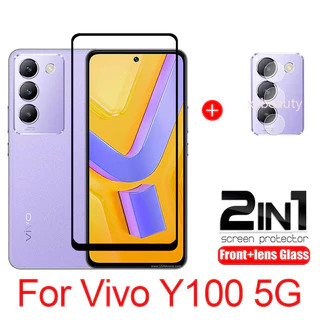 Phim Kính Cường Lực 2in1 Cho vivo Y100 5G 2024 vivoY100 Trong Suốt Flim Bảo Vệ Màn Hình Cho pocoX6pro X6pro M6pro pocoM6 Trong Suốt Ống Kính Mặt Sau Bảo Vệ Camera Full Cover