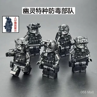 Tương thích với Búp bê Lego Sinh hóa Ma Lực lượng đặc biệt Mặt nạ khí SWAT Búp bê Bé trai Chèn Đồ chơi giáo dục OZXO