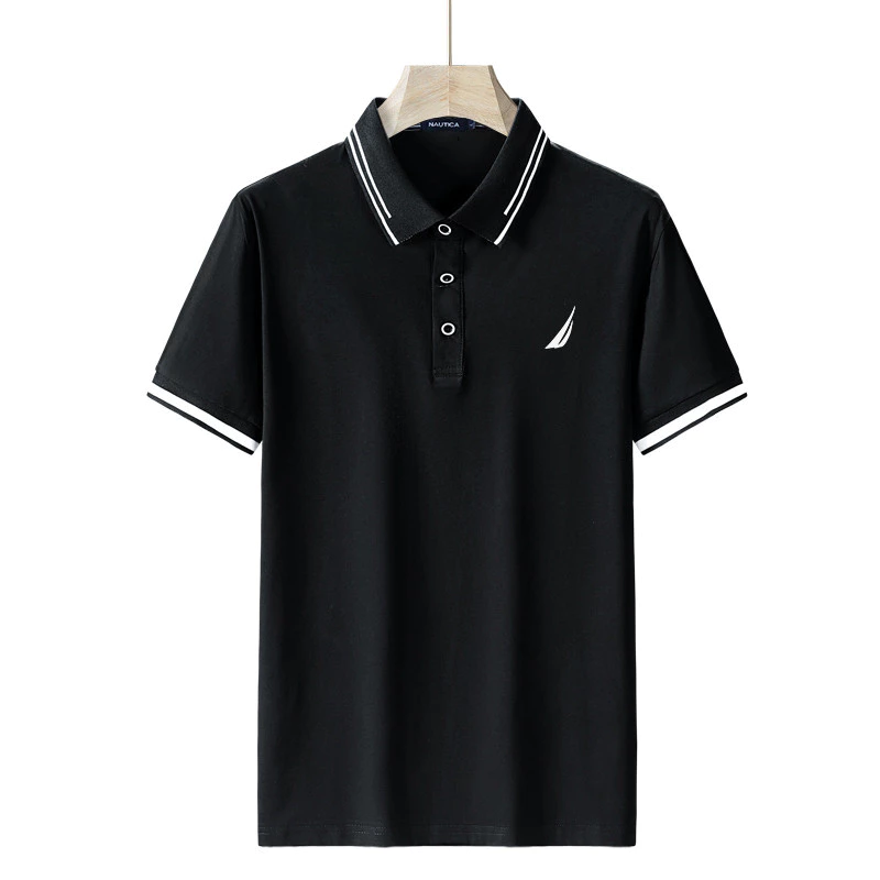 100% Nautica thương hiệu thời trang polo-shirt mùa hè giản dị nam Áo thun ngắn tay áo sơ mi XB1I