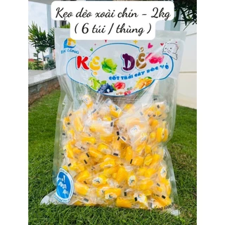 GÓI 2KG KẸO DẺO XOÀI CHÍN LỘT VỎ ĐẠI LONG