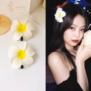 Roselife Hàn Quốc Jennie Ngọt Vàng Trắng Daisy Kẹp Tóc Cho Nữ Cô Gái Hợp Thời Trang Mùa Hè Kỳ Nghỉ Đi Biển Kẹp Tóc Barrettes Phụ Kiện Tóc
