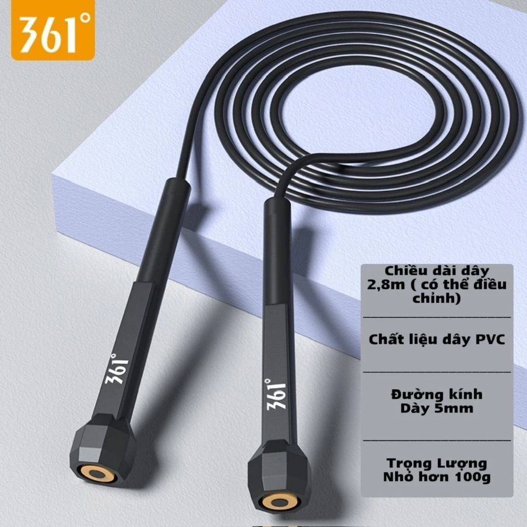 Dây Nhảy Thể Dục Cao Cấp 361- Dây Nhảy Rèn Luyện Sức Bền - Dây Nhảy Siêu Nhẹ - Siêu Nhanh Cao Cấp