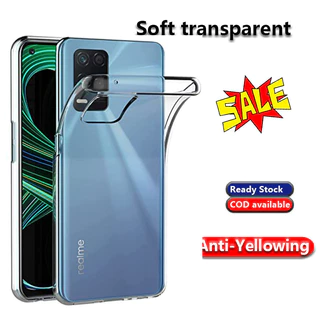 Realme 8 4G 8 Pro RMX3085 RMX3081 Chống ố vàng Có thể giặt được Slim Fit Cao su trong suốt Pha lê Trong suốt Linh hoạt TPU mềm Vỏ silicon thạch