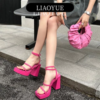 LIAOYUE Giày Cao Gót Mũi Nhọn GIÀY SANDAL Thời Trang Mới 2024 Cho Nữ Tự tin Chống thấm nước Điệu đà Êm ái FGL2430GNV 12Z240318