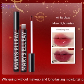 Maryselleay Nước Bóng Nhỏ Gương Đen Air Mirror Lip Glaze Thủy Tinh Bĩu Môi Môi Không Phai Màu Và Không Dính Vào Cốc Để Làm Trắng Qusl