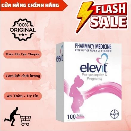 [CHÍNH HÃNG]-Vitamin Tổng Hợp Elevit Bầu Úc- Chăm Sóc Phụ Nữ Trước Và Trong Quá Trình Mang Thai