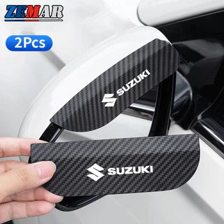 2 Chiếc Suzuki Xe Phía Sau Gương Bảo Vệ Mưa Sợi Carbon Chiếu Hậu Gương Miếng Dán Đa Năng Phụ Tùng Ô Tô Cho ERTIGA XL7 Swift SX4 S-cross Jimny Grand Vitara APV Brezza Ignis Wagon R