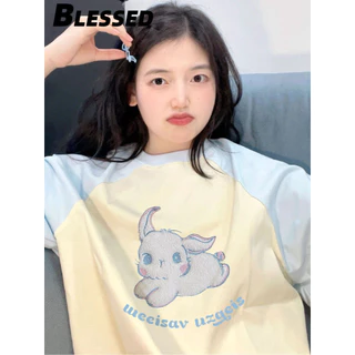 Blessed áo phông áo thun nữ croptop baby tee INS Thể thao hàn quốc xu hướng WTX2430VHZ 13Z240330