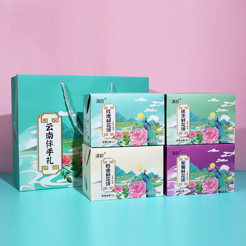 Bánh Hoa Hồng Đặc Sản Vân Nam Bánh Hoa Hồng Nhân Matcha Hộp 300G Đóng Hộp Đồ Ăn Nhẹ Thông Thường Bánh Ngọt Truyền Thống