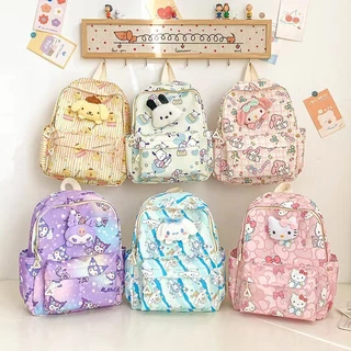 Sanrio Phong Cách Mới kuromi Giai Điệu kuromi Trẻ Em Schoolbag Học Sinh Tiểu Học Bảo Vệ Ridge In Hình Hoạt Hình Ba Lô Ba Lô Schoolbag Mẫu Giáo Schoolbag 3-5 Tuổi (Có Thể Giữ A4)