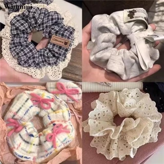 Cô Gái Ngọt Ngào Nhiều Màu Sắc Len Ren Đuôi Ngựa Lớn Scrunchies Tóc Đầu Dây Buộc Tóc