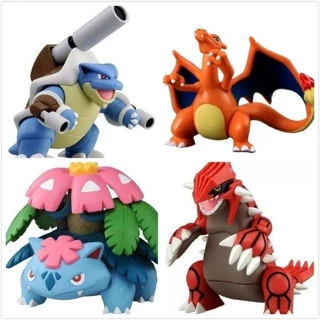 Pokémon figure Pokemon Pocket Monsters Kola Kola Kích thước lớn Có thể di chuyển phun lửa rồng nước mũi tên rùa ếch hoa