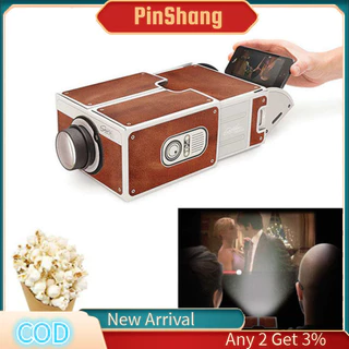 Pinshang DIY Máy Chiếu 3D Tông Mini Điện Thoại Thông Minh Máy Chiếu Ánh Sáng Mới Lạ Có Thể Điều Chỉnh Điện Thoại Di Động Máy Chiếu Di Động