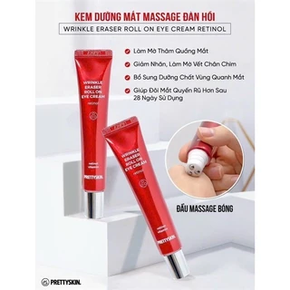 KEM MẮT PRETTY SKIN 30ML Wrinkle eraser roll on eye cream retinol (Tuýp)